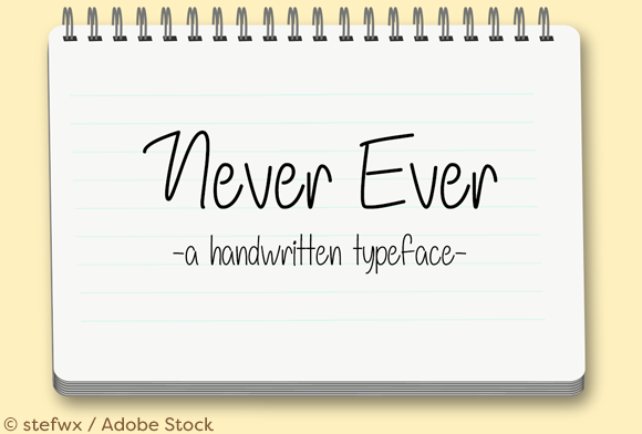 Never Ever Font: Handwritten Elegance for Web Design